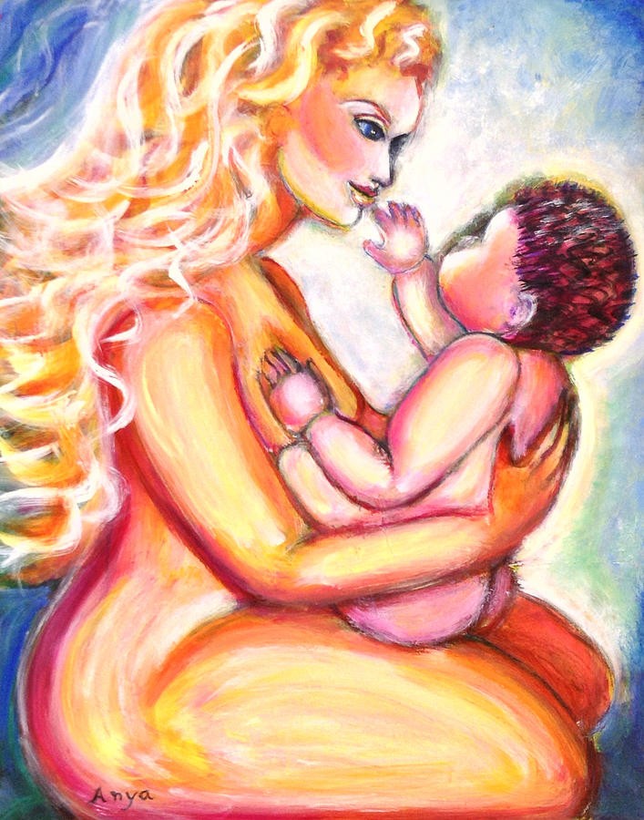 Maternal Bliss Painting by Anya Heller
