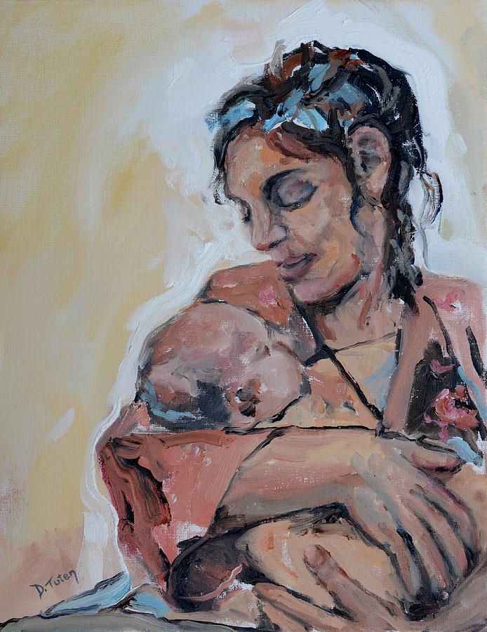 Parenthood Movie Painting - Maternal Love by Donna Tuten