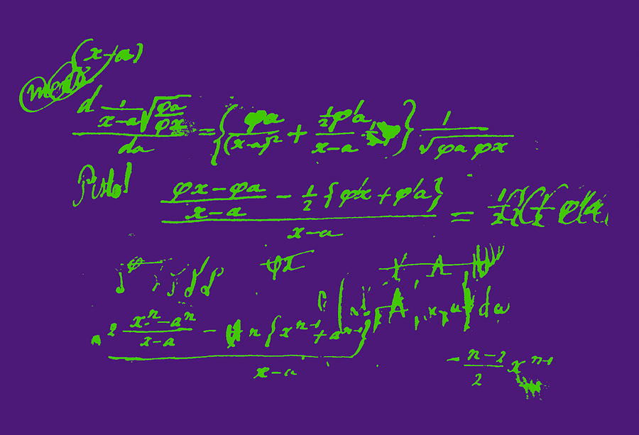 Mathematics Equations Photograph by Jean-loup Charmet/science Photo Library