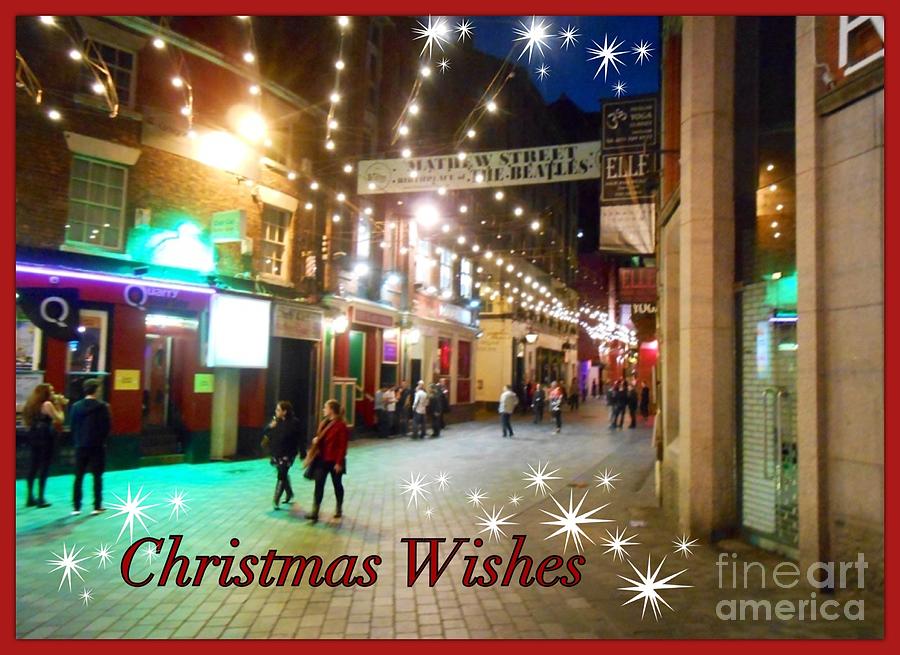 Mathew Street Christmas Wishes Photograph by Joan-Violet Stretch