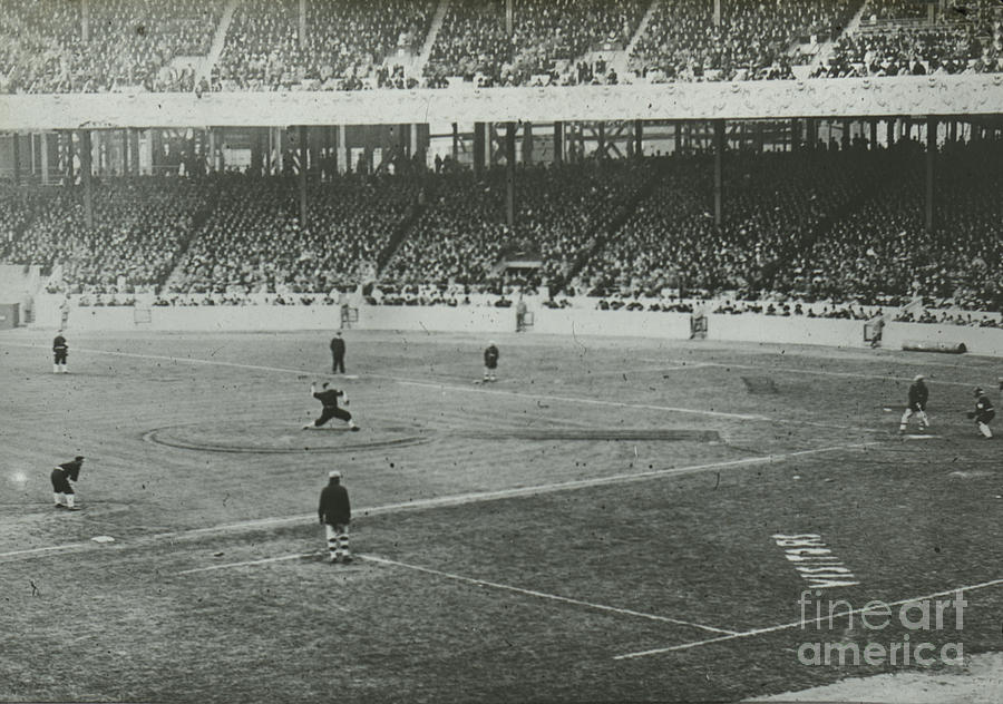 Mathewson Pitching the Ball World Series Photograph by Vintage Collectables