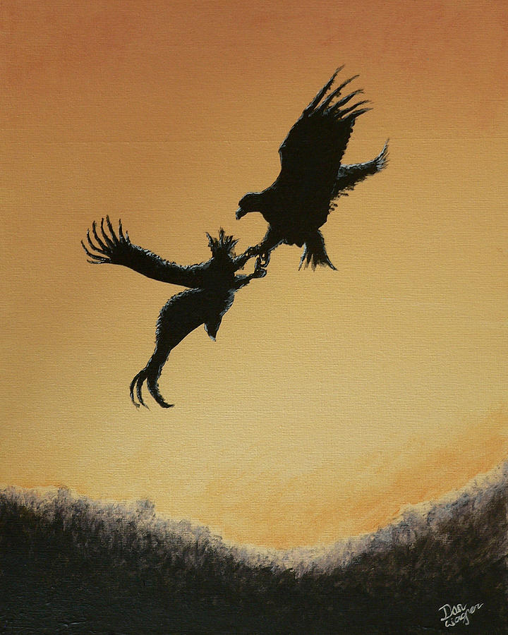 Mating Dance Painting by Dan Wagner