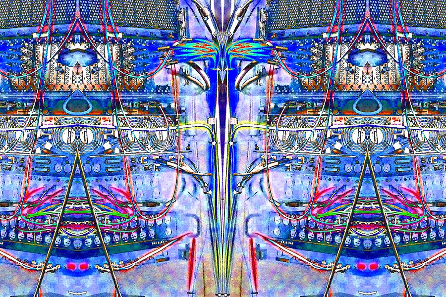 Abstract Photograph - Matrix Blues by Marianne Dow
