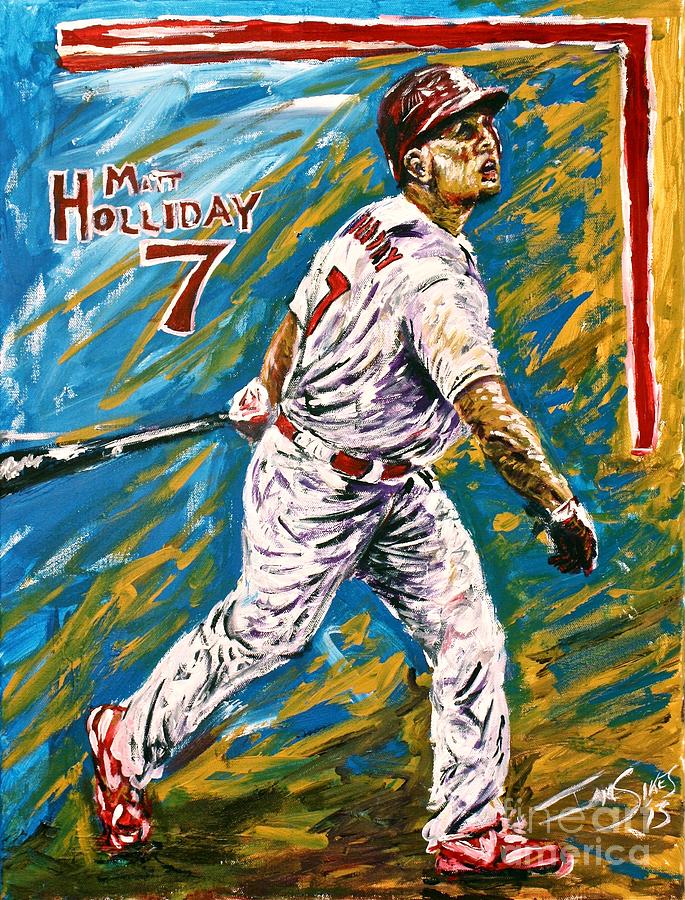 St. Louis Painting - Matt Holliday by Red Rhino Illustrations