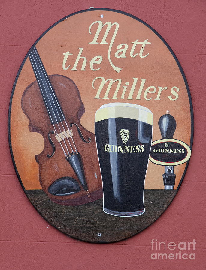 Architecture Photograph - Matt The Millers Pub Sign by Christiane Schulze Art And Photography