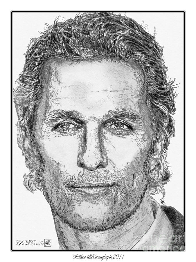 Matthew McConaughey in 2011 Drawing by J McCombie