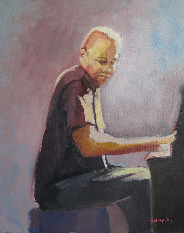 Matthew Shipp New York pianist Painting by Suzanne Giuriati Cerny