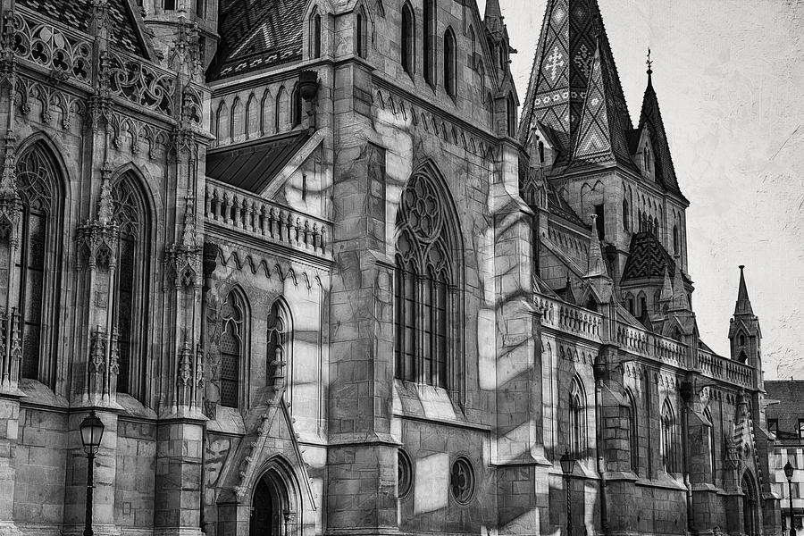 Castle Photograph - Matthias Church Reflections III by Joan Carroll