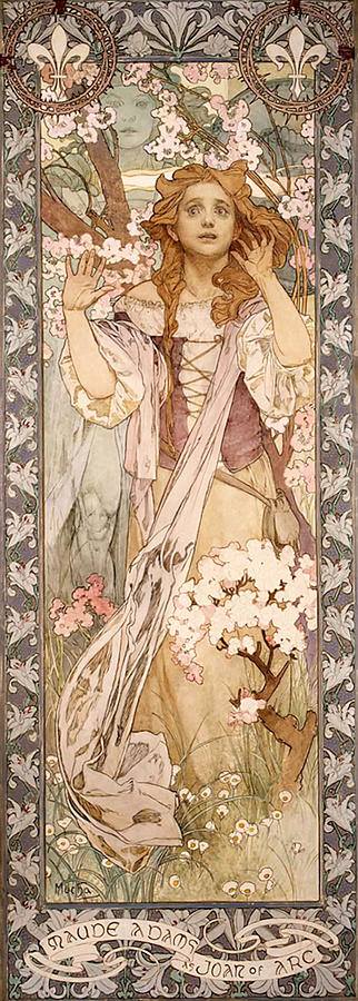 Alphonse Mucha Painting - Maude Adams as Joan of Arc by Alphonse Mucha