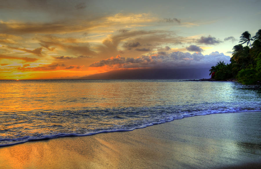 Maui Beach Sunset Photograph by Kelly Wade