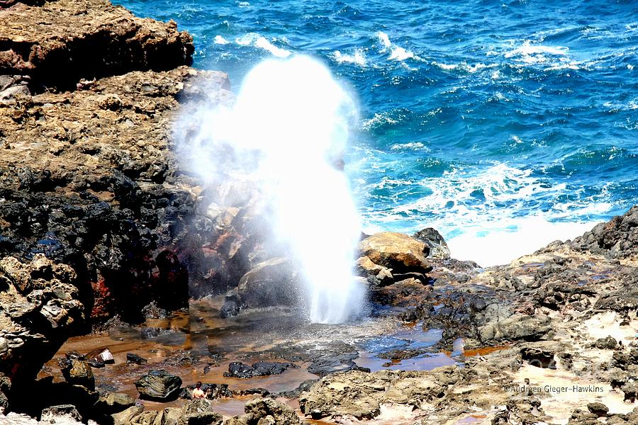 Maui Photograph - Maui Blow Hole by Audreen Gieger