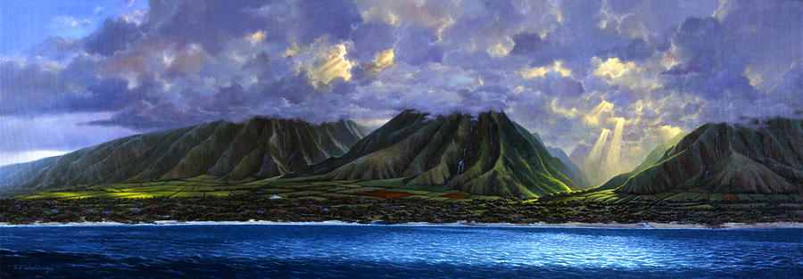 Maui Splendor Painting by Tom Wooldridge
