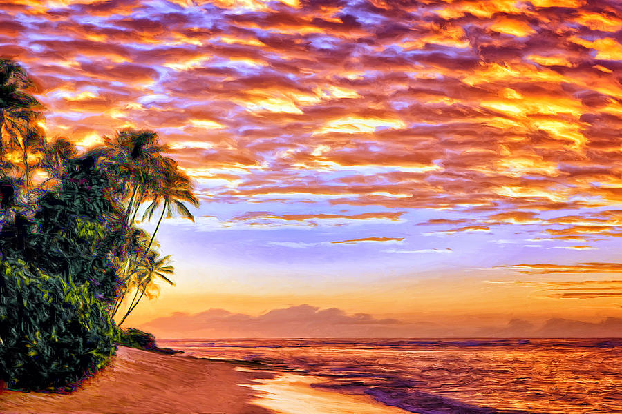 Maui Sunset Painting by Dominic Piperata