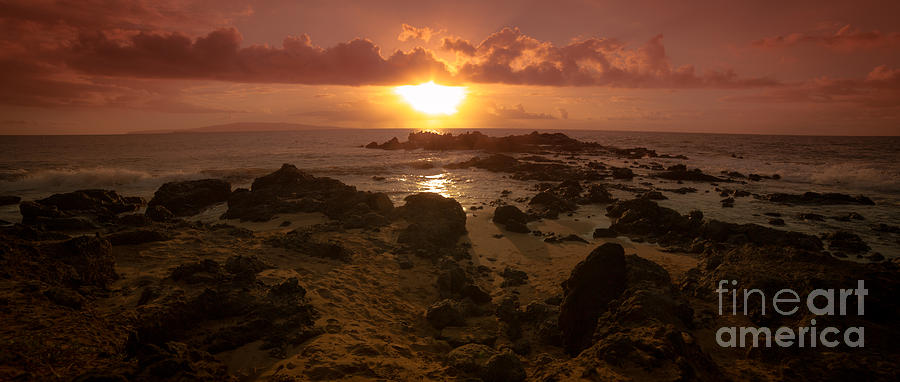 Sunset Photograph - Maui Sunset by Edward Fielding