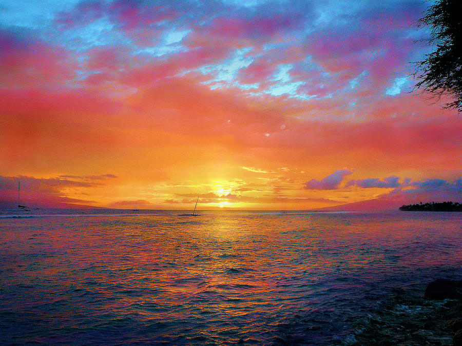 Maui Sunset Photograph by Jane Girardot