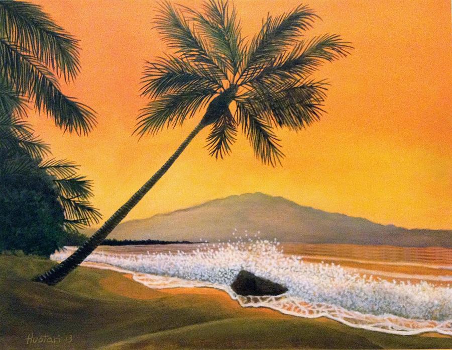 Maui Sunset Painting by Rick Huotari