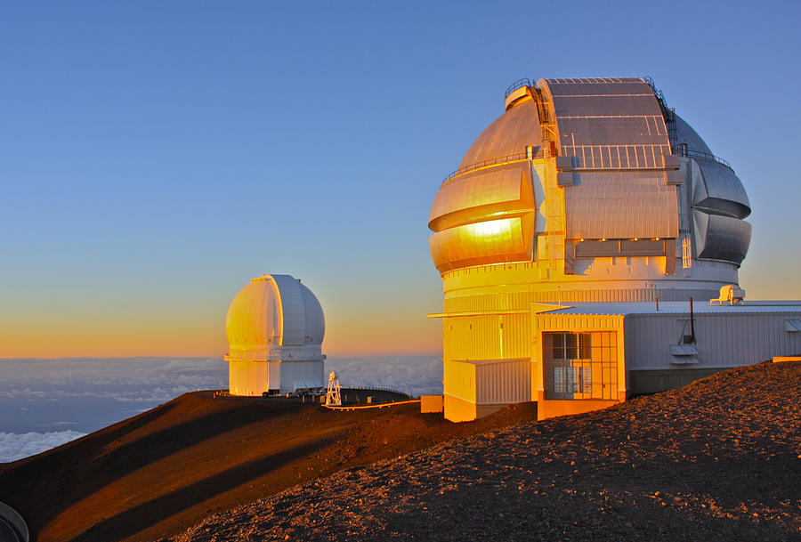 Mauna Kea Observatories at Sunset Photograph by Venetia Featherstone-Witty