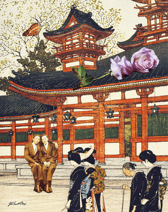 Maurice and Maxwell Honeymoon in Japan Digital Art by John Vincent Palozzi