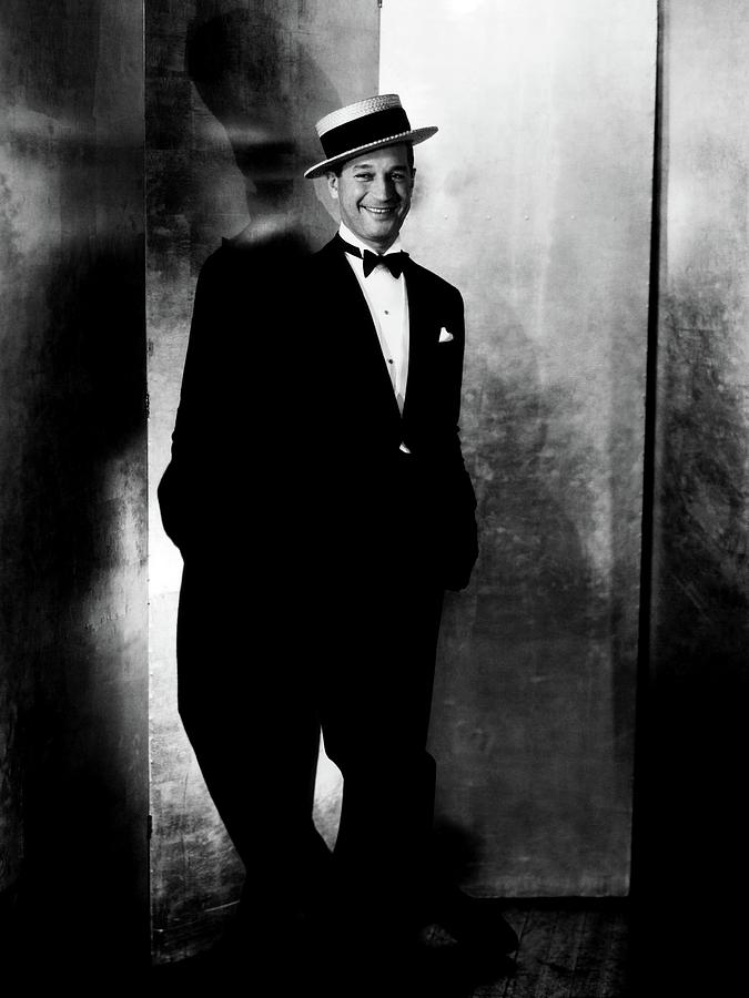 Maurice Chevalier Wearing A Boater Hat Photograph by Edward Steichen