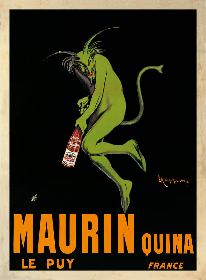 Bottle Painting - Maurin Quina 1920 ca by Leonetto Cappiello