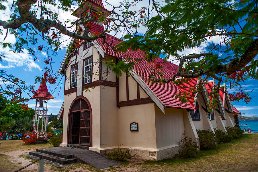 Architecture Photograph - Mauritian Fishermen Church in Grand Baie by Jenny Rainbow