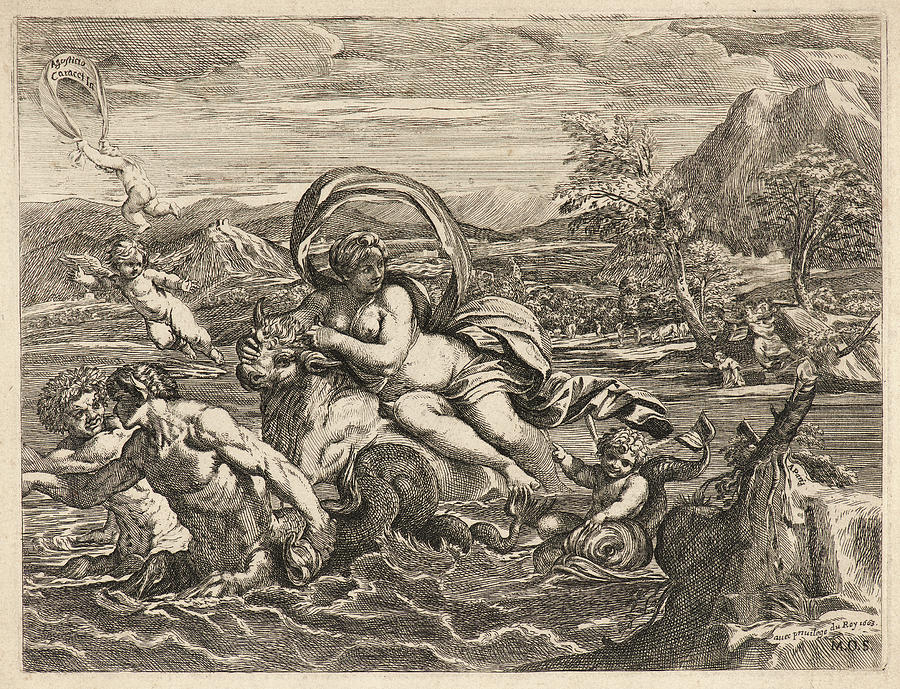 Mauro Oddi Italian, 1639-1702 After Agostino Carracci Drawing by Litz ...