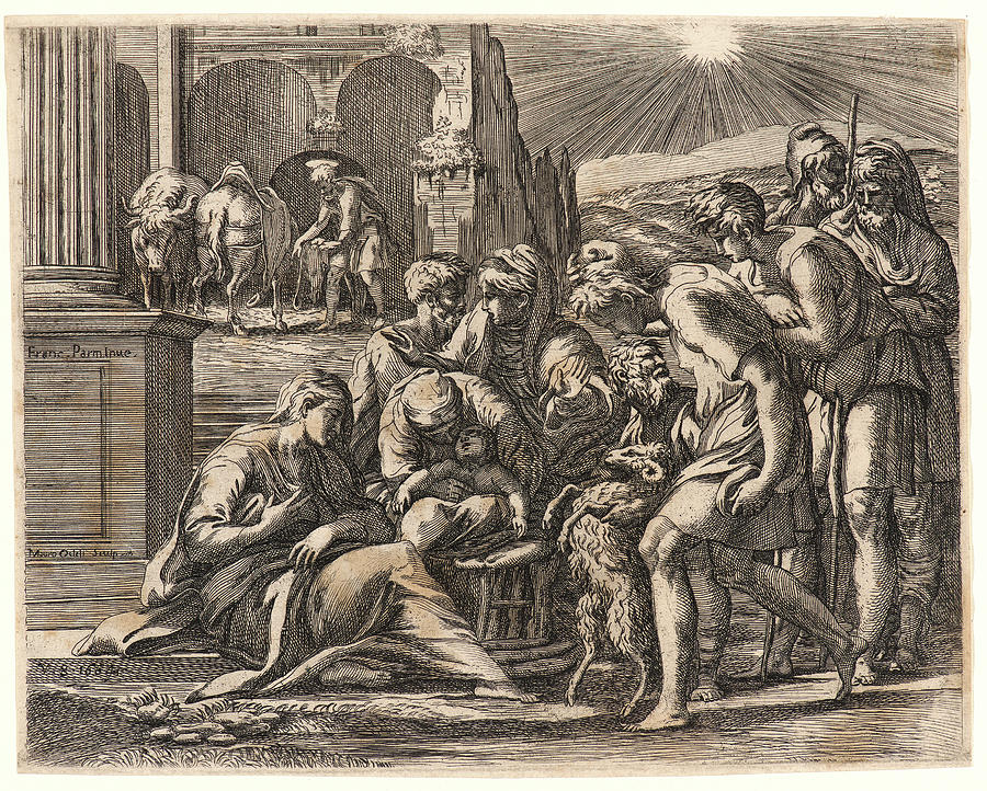 Parmigianino Drawing - Mauro Oddi Italian, 1639-1702 After Parmigianino Aka by Litz Collection