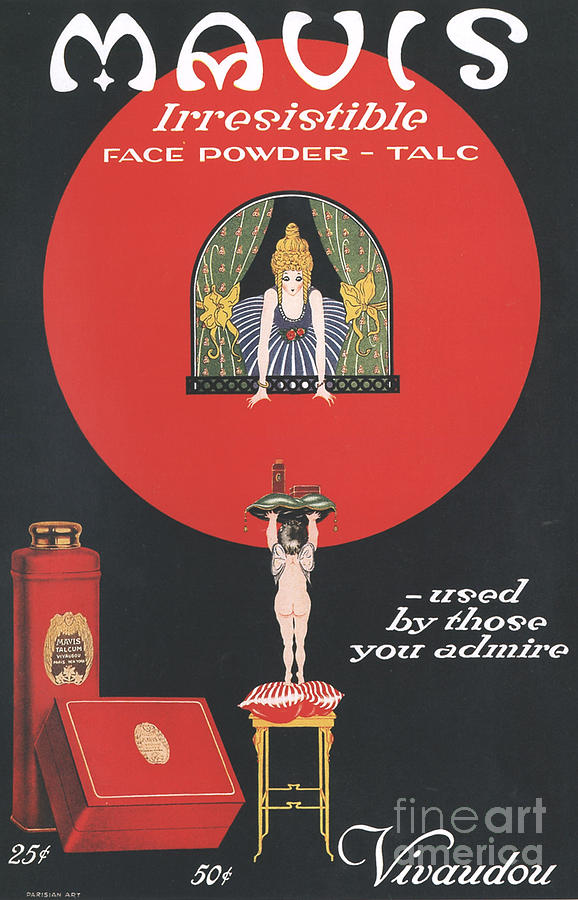 1910s Drawing - Mavis Vivaudous 1910s Usa  Talcum by The Advertising Archives