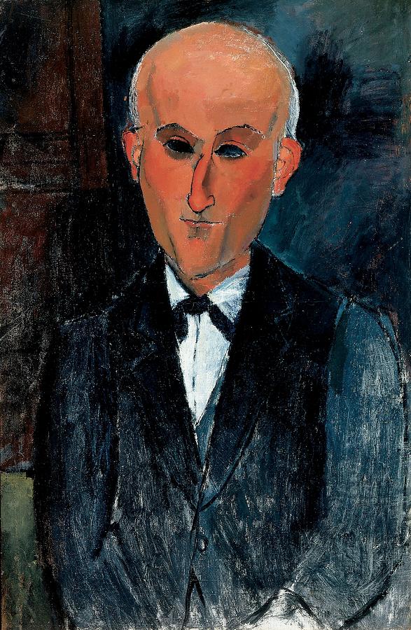 Portrait Photograph - Max Jacob, C.1916-17 Oil On Canvas by Amedeo Modigliani