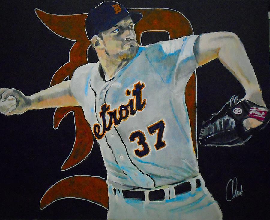 Max Scherzer Painting by Christian Vargo - Fine Art America