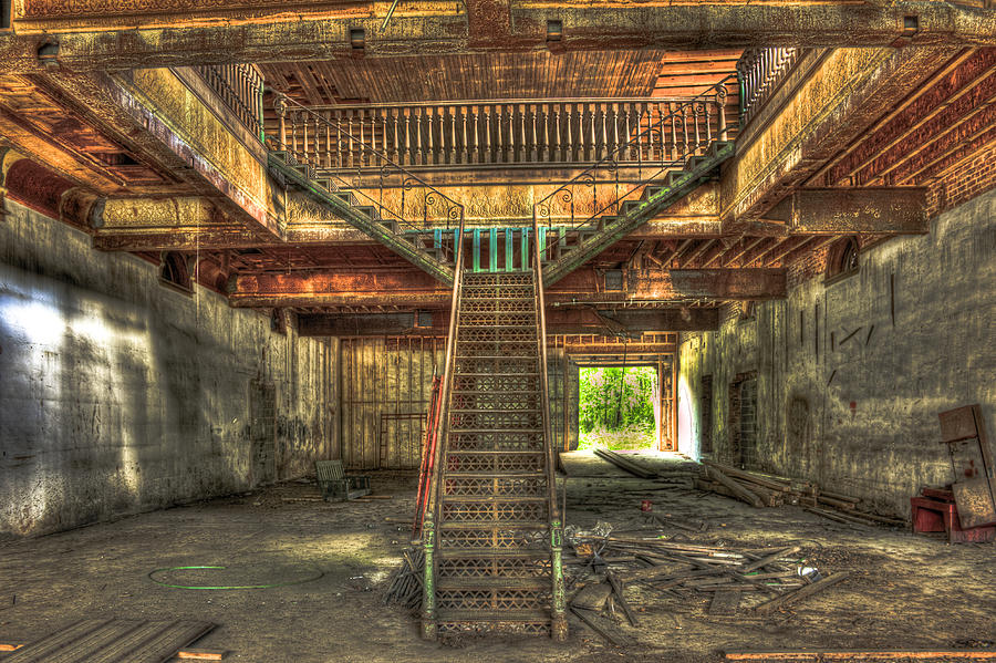 Maxeys GA Store Iron Staircase Construction Architecturel Art Photograph by Reid Callaway