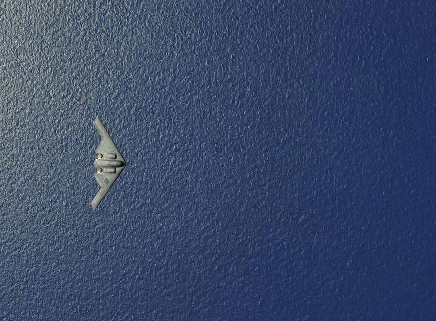 May 12, 2009 - A U.S. Air Force B-2 Spirit flies over the western Pacific Ocean during an aerial refueling mission. Photograph by Stocktrek Images
