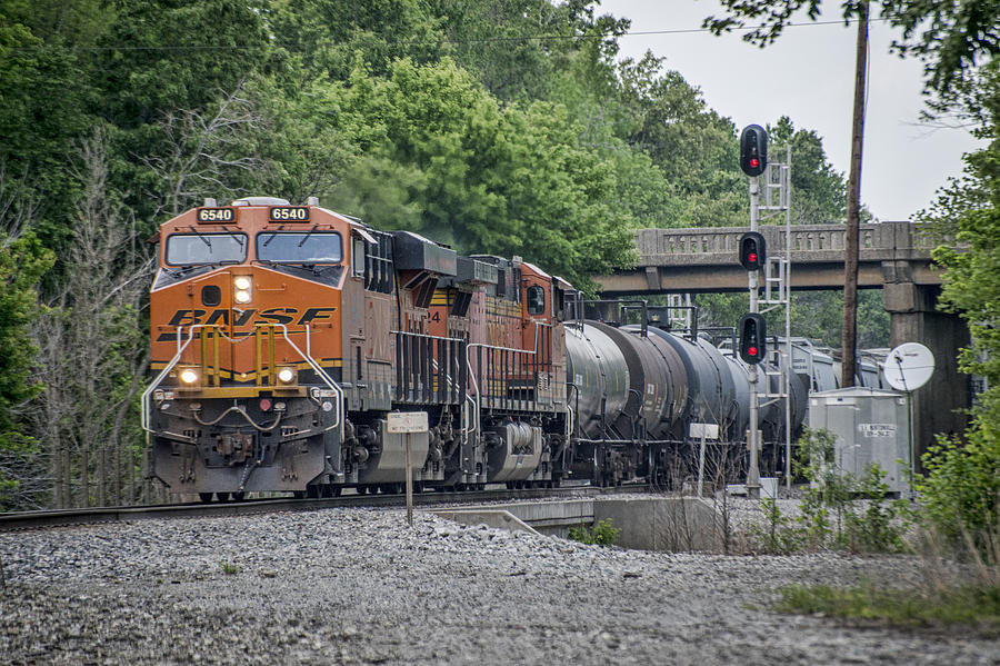 May 21 2014 - CSX Q515 with BNSF power at Nortonville Ky Photograph by Jim Pearson