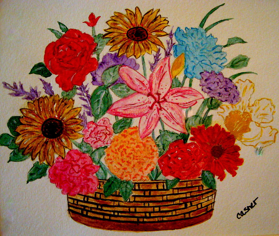 May Day Basket Painting by Colleen Casner