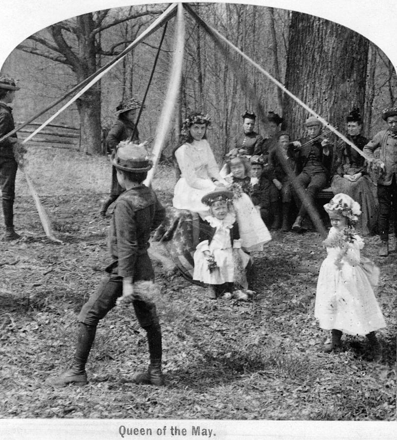 MAY DAY FESTIVAL, c1891 Photograph by Granger