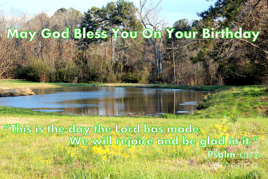 May God Bless Your Birthday Photograph by Kathy  White