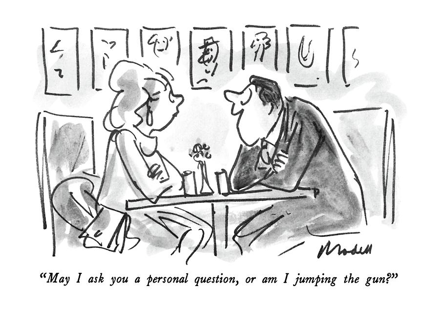 May I Ask You A Personal Question Drawing by Frank Modell May I Ask You A Personal Question Drawing by Frank Modell