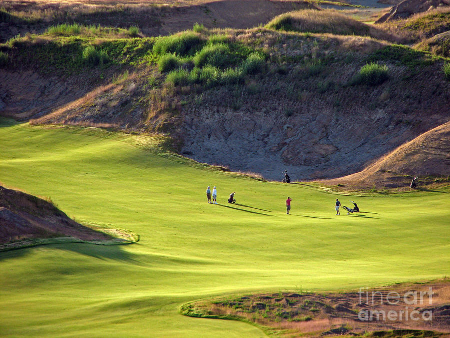 May I Play Through? - Chambers Bay Golf Course Photograph by Chris Anderson