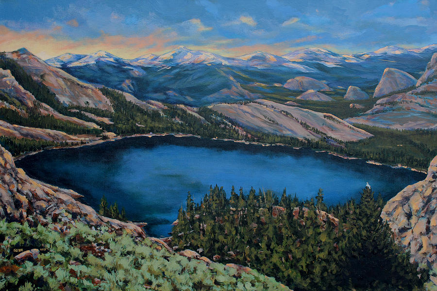 May Lake Painting by Les Herman