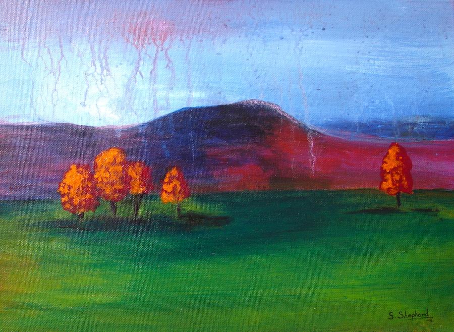 Mountain Painting - May Mountain Showers by Shirley Shepherd