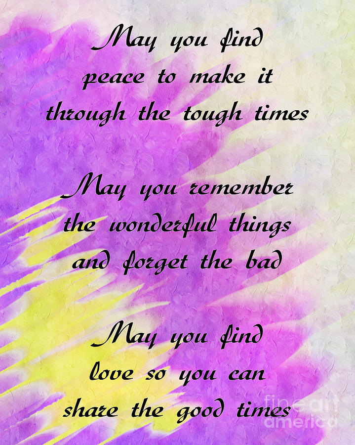 May You Have Love And Comfort A Poem Digital Art by Andee Design