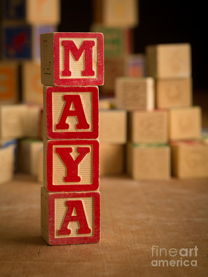 MAYA - Alphabet Blocks Photograph by Edward Fielding