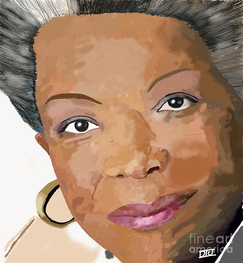 Maya Angelou Digital Art by David Jackson