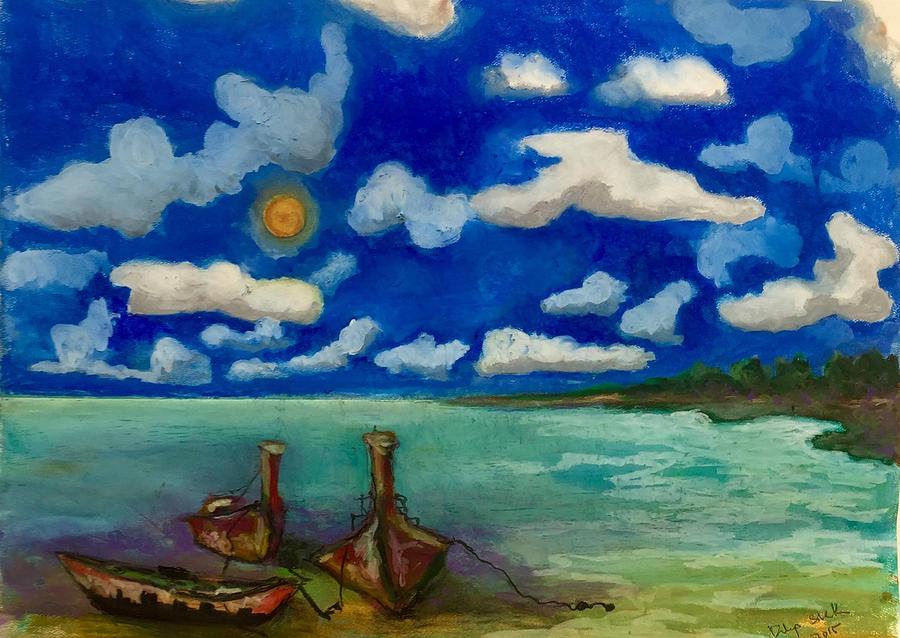 Maya Bay Painting by Dilip Sheth