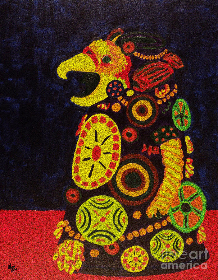 Mayan Eagle Warrior Painting by Megan Dirsa-DuBois