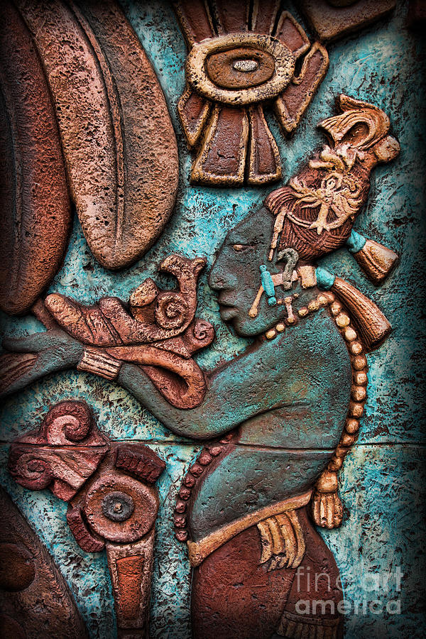 Mayan hieroglyphs II Photograph by Lee Dos Santos
