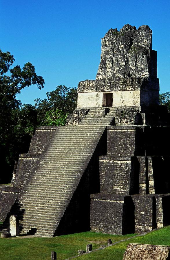 Tikal Temple V Guatemala Framed Print Canvas Poster Mexico 