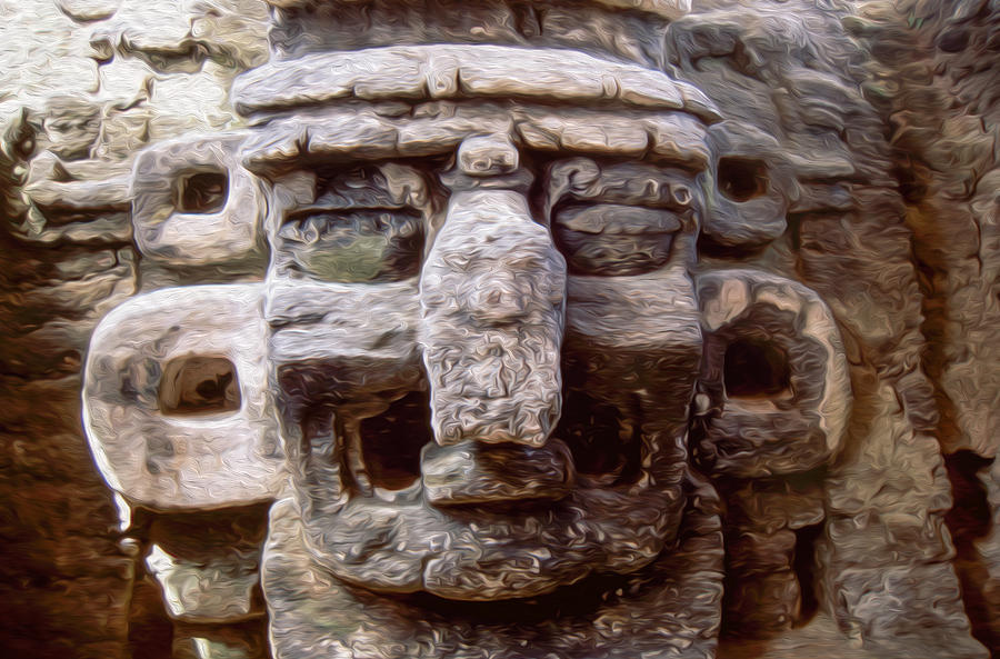 Mayan Statue Digital Art by Roy Pedersen