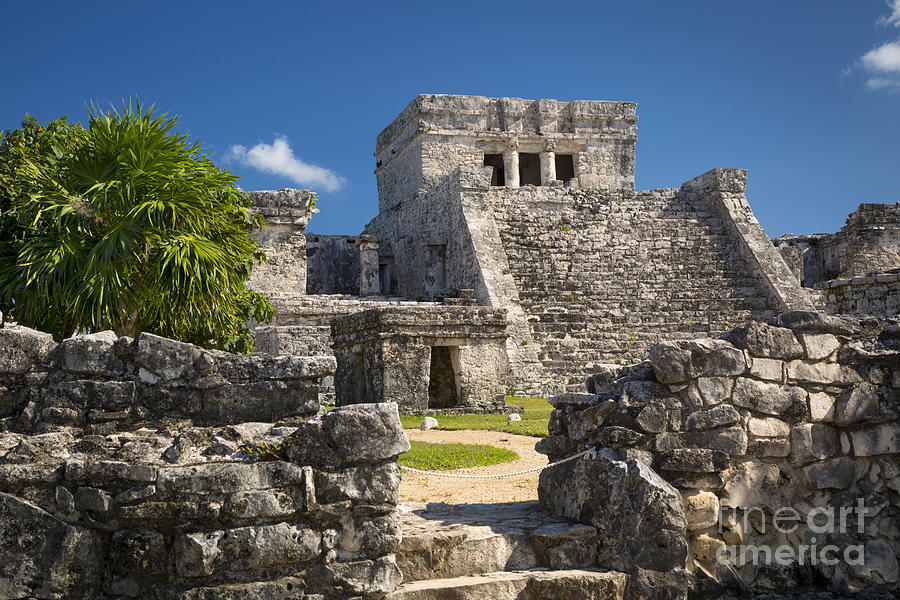 Mayan Temple - Tulum Mexico Photograph by Brian Jannsen