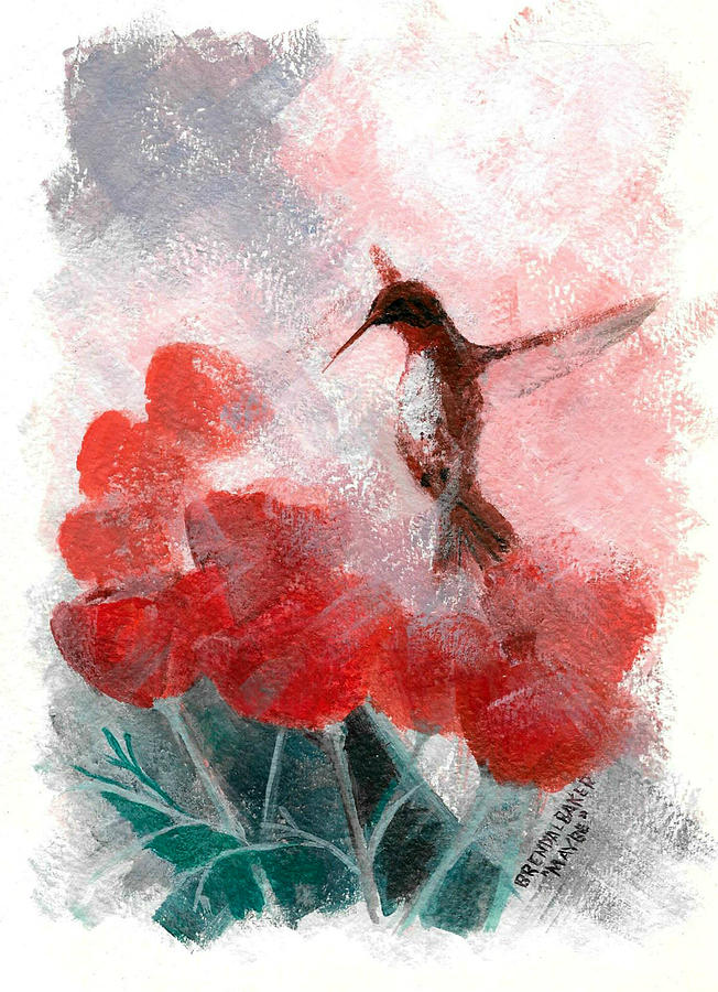 Flower Painting - Maybe by Brenda L  Baker